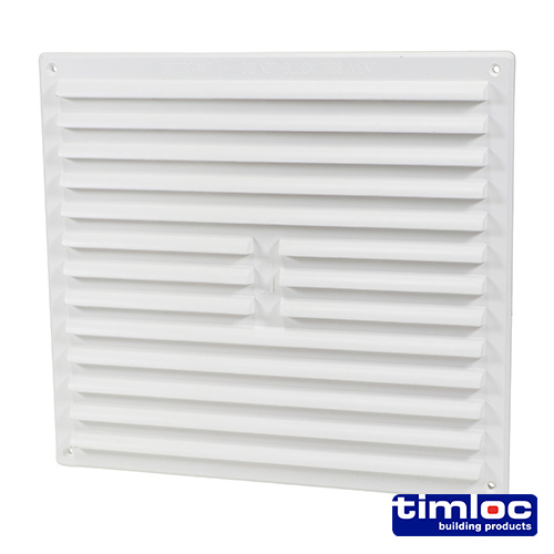 [TIM180268] Timloc Louvre Grille Vent White - 242 x 242mm