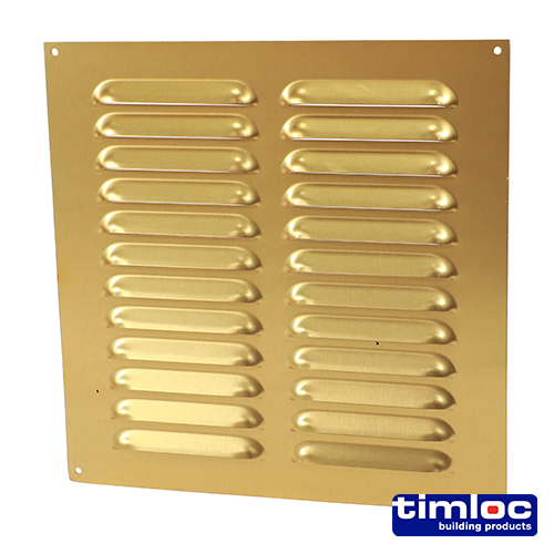 [TIM180289] Timloc Louvre Grille Vent Brass Anodised - 242 x 242mm