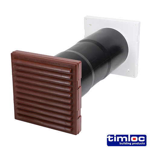 [TIM180319] Timloc AeroCore Through-Wall Vent Set with Baffle Brown - 127 x 350 (dia x length)