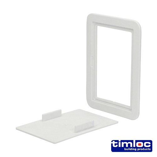[TIM180325] Timloc Access Panel Plastic Clip Fit White - 115 x 165mm