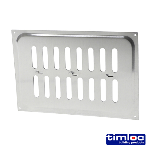 [TIM180276] Timloc Hit and Miss Louvre Vent Aluminium - 242 x 165mm