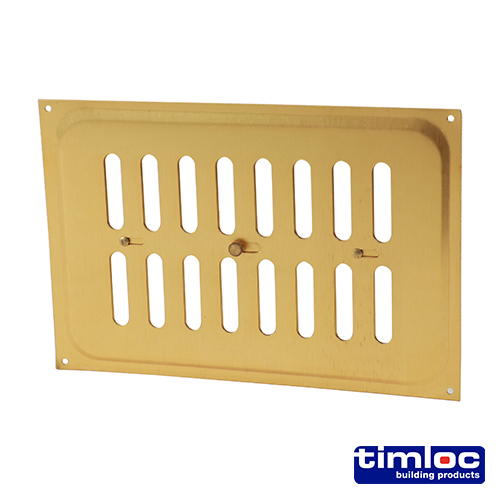 [TIM180277] Timloc Hit and Miss Louvre Vent Brass Anodised - 242 x 165mm
