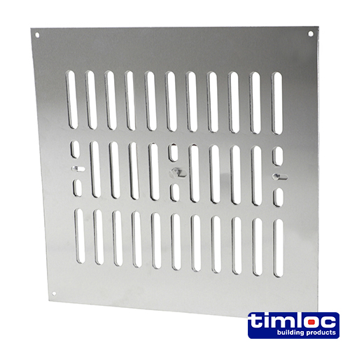 [TIM180279] Timloc Hit and Miss Louvre Vent Aluminium - 242 x 242mm