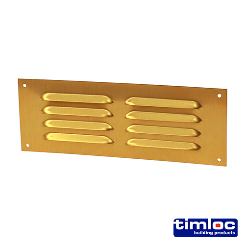 [TIM180283] Timloc Louvre Grille Vent Brass Anodised - 242 x 89mm