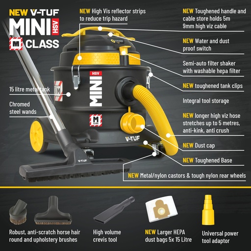 [TOS11000621] MINI110 M-CLASS MINI DUST EXTRACTOR HSV VERSION 110V