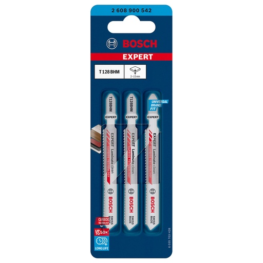 [TOS11000999] 2608900542 T128BHM EXPERT LAMINATE CLEAN JIGSAW BLADE (3 PK)