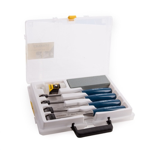 [TOS11001556] 0-16-130 5002 BEVEL EDGE CHISEL, OIL STONE SET 6,12,18,25MM