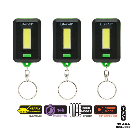 [TOS11002112] 24389 THE COBFOB® TACTICAL KEYCHAIN 120 LUMEN (3 PK)