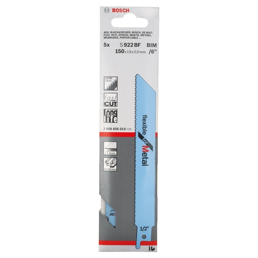 [TOS11002282] 2608656014 S922BF SABRE FLEXI FOR METAL 150MM (5 PK)